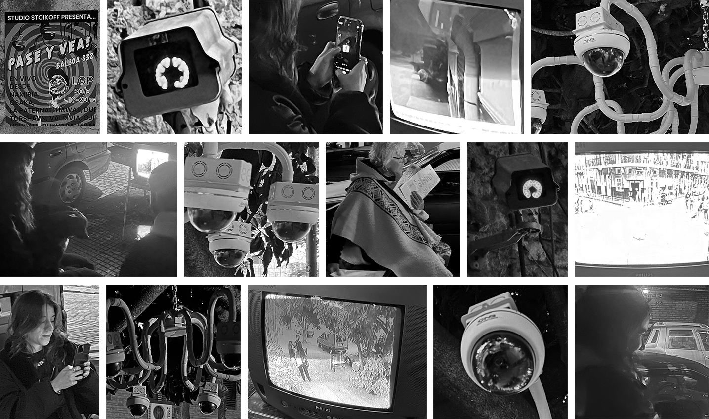 Pase y vea: televisor con las transmisiones en vivo de cámaras de vigilancia